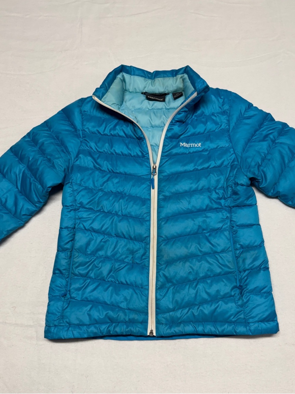 Marmot 800 Down Fill Vibrant Teal Puffer Jacket Small